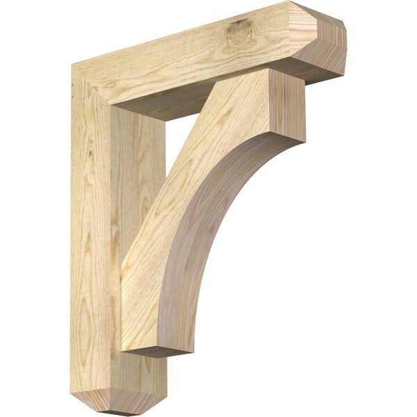 Ekena Millwork Westlake Craftsman Rough Sawn Bracket w/ Offset Brace, Douglas Fir, 6"W x 22"D x 26"H BKT0604X22X26WTL04RDF - main